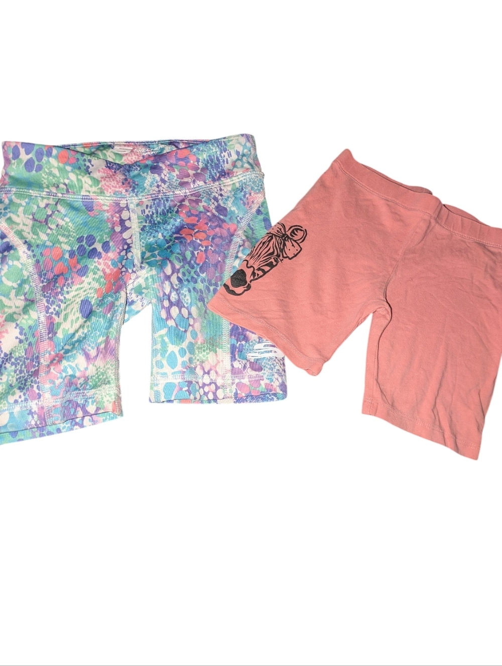 🌞4/20$ Kids Multicolor Patterned Bike Shorts & Coral Graphic Shorts - Pack